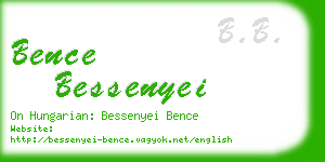 bence bessenyei business card